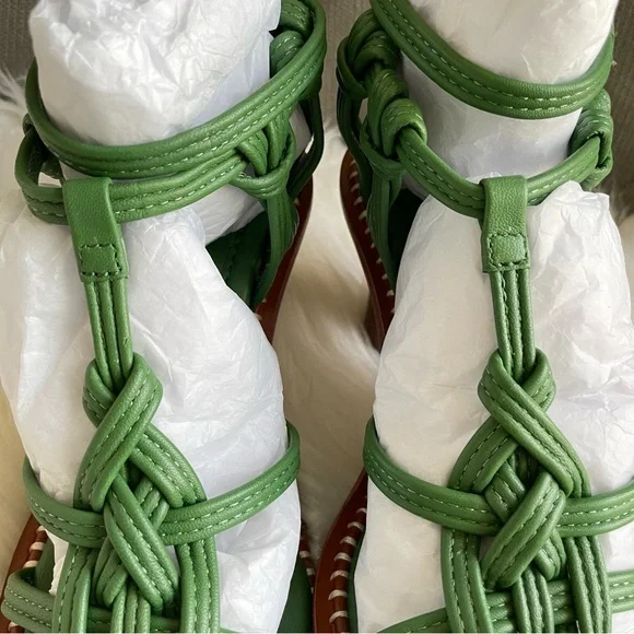 ULLA JOHNSON Tula Knotted High Heel Sandal in Lichen US8 EU38 - Picture 14 of 16